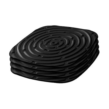 Imagem de 4x almofadas de laváveis almofadas de caixa de de galinha reutilizáveis forros de caixa de de galinha para galinheiros acessórios, PRETO