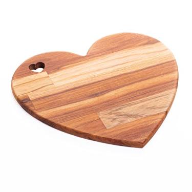 Imagem de TÁBUA MADEIRA CORAÇÃO TECA 25x22x1,60CM NATURAL