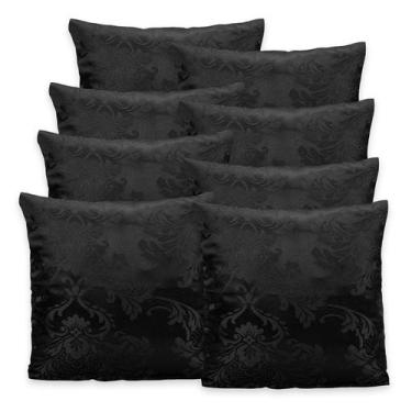 Imagem de 8 Capas Almofada C/ Zíper 40cmx40cm Jacquard Adamascado Luxo - Rafalor