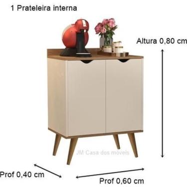 Imagem de Aparador 2 Portas Buffet Acalanto Cantinho Cafe Pés Palito - Comprar M