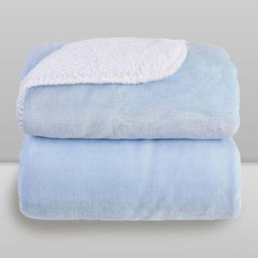 Imagem de Cobertor Mantinha com sherpa microfibra para bebê 0,80m x 1,00m - BORG