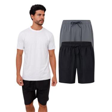 Imagem de Kit 2 Bermudas Esportivas Tactel Masculina - Cores Sortidas - Rcv Stor