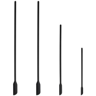 Imagem de Conjunto de 4 mini espátulas de silicone, espátula de maquiagem de 3 tamanhos, pequena espátula de borracha para frascos finos com aberturas finas, raspador pequeno para cozinha e cosméticos,