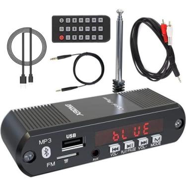 Imagem de Receptor de Áudio Bluetooth XRONG com Rádio FM - Fone de Ouvido Sem Fi