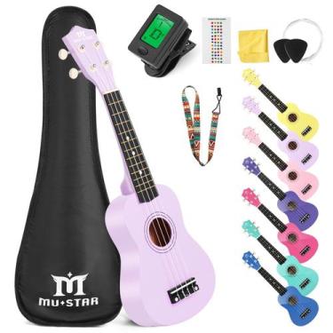 Imagem de Ukulele Soprano MUSTAR 21 Polegadas para Crianças Iniciantes - com Kit