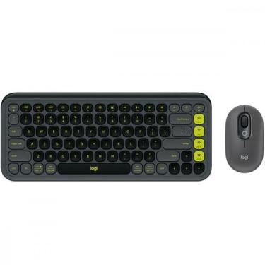 Imagem de Combo Teclado e Mouse Sem Fio Logitech Pop Icon Grafite US Inglês - 92