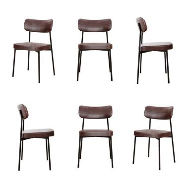 Imagem de Kit com 6 Cadeiras para Sala de Jantar Mona Yescasa Café