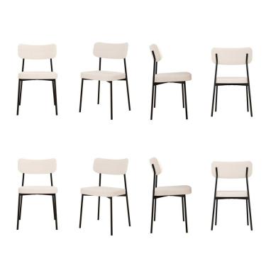 Imagem de Kit com 8 Cadeiras para Sala de Jantar Mona Yescasa Palha Corriente