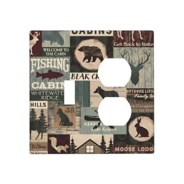 Imagem de Placa de parede marrom fofa de cerveja anime placa de interruptor kawaii decoração animal placa de parede capa de tomada para decoração de casa presente