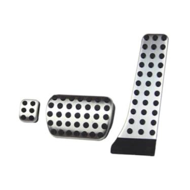 Imagem de Capa de pedal de carro compatível com C-Class E-Class GLK GLC S SL CLS antiderrapante aço inoxidável acelerador pedal corpo kit acessórios para carro (transmissão automática)
