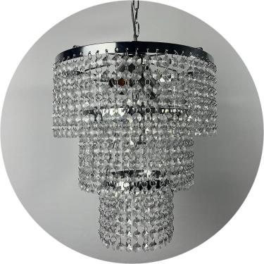 Imagem de Lustre De Cristal Acrílico Moderno Para Iluminação