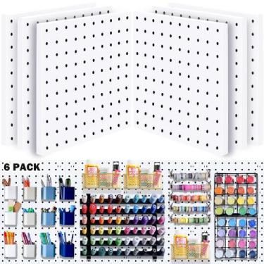 Imagem de Organizador de parede Pegboard BOLUTDIF Modular 6 unidades - branco