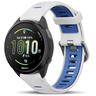 Imagem de Farluya Pulseiras de silicone de 20 mm compatíveis com Garmin Forerunner 165/55/Vivoactive 5/6, pulseira esportiva macia à prova d'água de liberação rápida para Venu Sq 2/Forerunner 245/645/Vivoactive