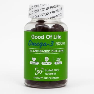 Imagem de Ômega 3 Vegano 2000mg Importado Good Of Life – Gummies de Algas com DHA EPA – 60 Unidades – Suplemento Natural para Coração, Cérebro e Olhos - 30 Dias Suprimento