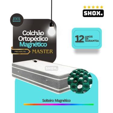 Imagem de Colchão Solteiro Shox Master Ortopédico 188X088X025cm, Suede Cinza