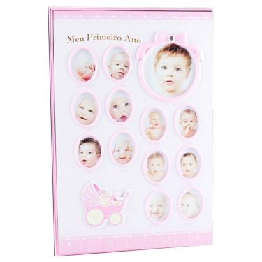 Imagem de Álbum Bebê Rosa com 180 Folhas para fotos 10x15