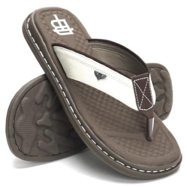 Imagem de Chinelo De Dedo Couro Legítimo Ortopédico Masculino Oferta (Bege, BR, Adulto, Numérico, 43)