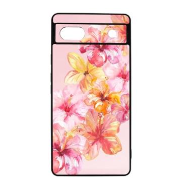 Imagem de qizjio Capa de telefone de verão à prova de choque protetora hibisco floral para Google Pixel 6A