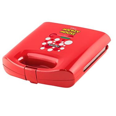 Imagem de Sanduicheira Elétrica Mallory Mickey Mouse 2 em 1, Alça com Toque-Frio, Trava de Segurança e Enrola-Cabo na Base - 220V