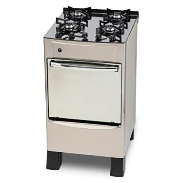 Imagem de Fogão Íris Glass 4 bocas frente em inox e laterais silver