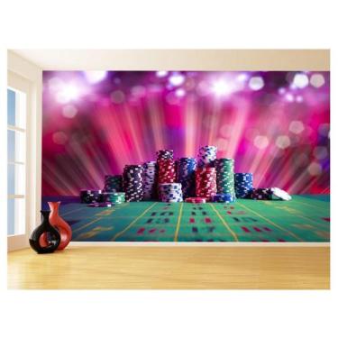 Imagem de Papel De Parede Salão De Jogos Cassino Fichas 3,5M Jcs123 - Você Decor