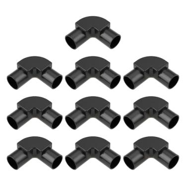 Imagem de LT Easiyl 20 peças de cotovelo de inspeção de PVC curva de 90 graus 23 x 55 mm para cabo elétrico conduíte preto