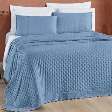 Imagem de Cobre Leito Queen Size 200 Fios London Bordado Inglês Super Luxuoso NO
