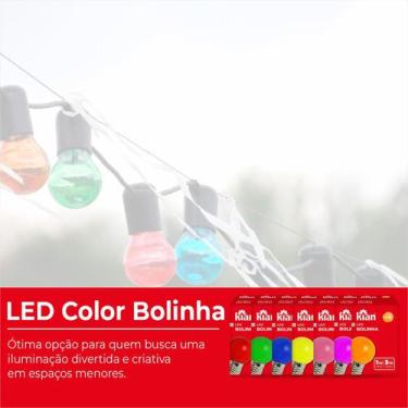Imagem de Lâmpada Led Bolinha 3w Color Bivolt Kian Kit C/3und, Vermelho
