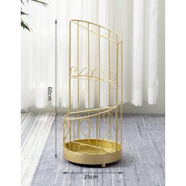 Imagem de Suporte de guarda-chuva moderno dourado metal guarda-chuva suporte para casa hotel paraguero hogar Bumbershoot rack organizador guarda-chuva suporte rack