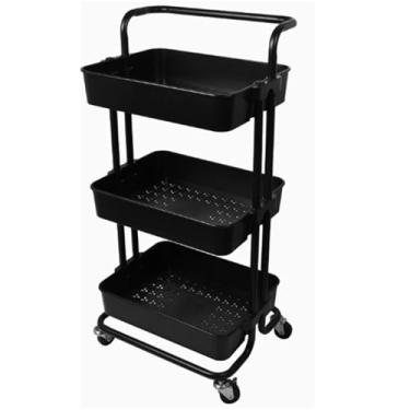 Imagem de Carrinho utilitário de rolamento de 2 camadas com rodas, rack organizador de chuveiro estreito, cestas versáteis de frutas e vegetais, perfeito para lanches, artesanato, armazenamento de maquiagem