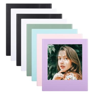 Imagem de HIYQIN Pacote com 8 molduras magnéticas para câmera Polaroid Now/OneStep2/Flip/Lab/i-Type/600/SX-70 Series Instant Film, 10 x 8 cm, moldura magnética de geladeira para foto de 11 x 8 cm – Moldura