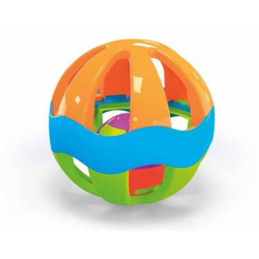 Imagem de Brinquedo Educativo Chocalho de Bolinha Sensorial Colorida Para Bebe C