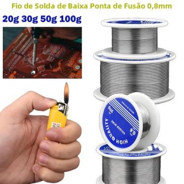 Imagem de Fio De Solda De Baixo Ponto De Fusão 0.8mm Com Núcleo De Resina, Ferra
