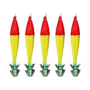 Imagem de Anzóis De Pesca Luminosos Para Lula (5 Peças) - Isca Artificial Para C