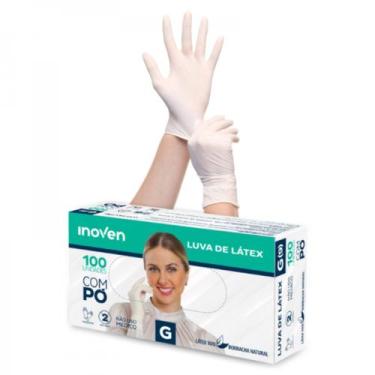 Imagem de Luva Descartável Látex Procedimento com Pó Tam G 100unid - Inoven