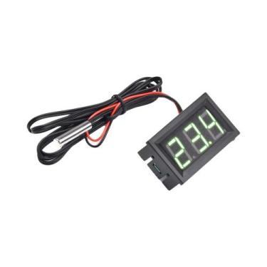 Imagem de Termômetro Digital LED Miniatura Para Monitoramento De Temperatura Aut