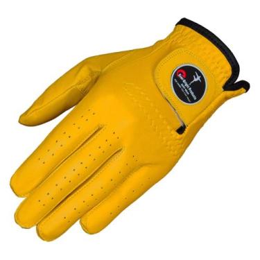 Imagem de Luva de golfe masculina OptiColor Premium em couro amarelo G/EG