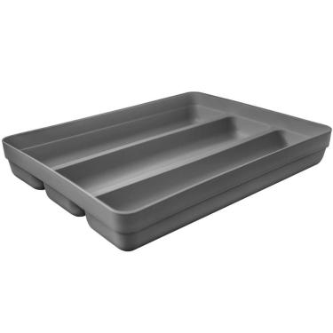 Imagem de Organizador Suporte Multiuso De Gavetas Logic Para Talheres Chumbo