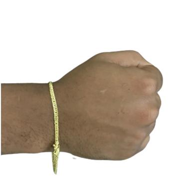 Imagem de Pulseira 3mm moeda antiga Banhada Ouro 18k