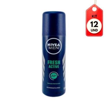 Imagem de Kit C/12 Nivea Fresh Active Desodorante Spray 90ml