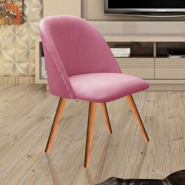 Imagem de Poltrona Decorativa Gaia para Sala, Quarto, Recepção Rosa
