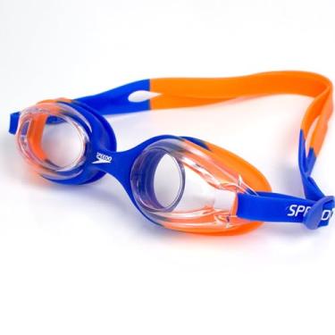 Imagem de Óculos Natação Speedo Jr Olympic Infantil 4 a 12 anos (Laranja/cristal)