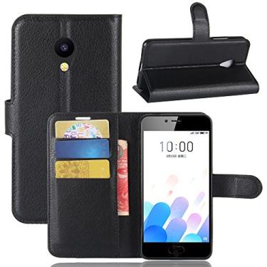 Imagem de Capa MEIZU M5C – Capa carteira com suporte de couro PU Manyip para MEIZU M5C, capa de proteção de telefone estilo empresarial, capa com [compartimentos para dinheiro e cartão]