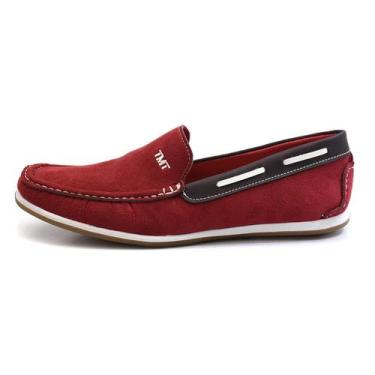 Imagem de Mocassim Clássico Masculino Camurça  - TMTShoes, Marsala, 40