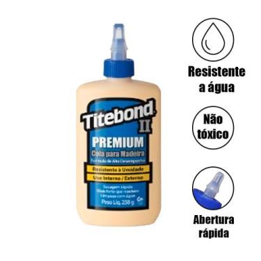Imagem de Cola para Madeira Titebond II Premium Wood Glue - GROSSL, 258g