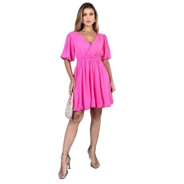Imagem de Vestido Balone Feminino Curto Com Forro Manga Curta Balone - Katyani M