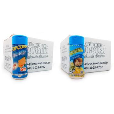 Imagem de Temperos Para Pipoca Cx 12 Un - Cheddar E Parmesão - Flavored Popcorn