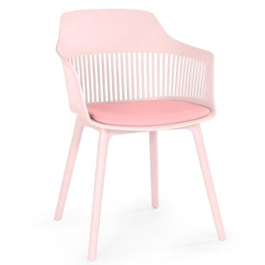 Imagem de Cadeira de Jantar Estofada Marcela - Rosa