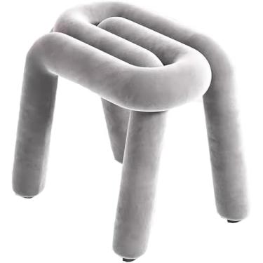 Imagem de Banqueta em forma, cadeira de maquiagem geométrica moderna, cadeira de penteadeira criativa, para sala de maquiagem ou sala de estar, quarto, A-8, tamanho único