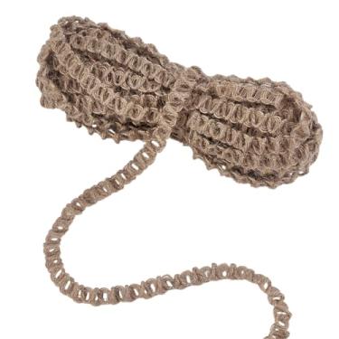 Imagem de PH PandaHall Fita de serapilheira trançada de 10,9 metros, acabamento de estofamento, fita de renda de juta de 1,1 cm, acabamento de chapéu trançado de juta para fantasia, chapéu, sapatos, cadeira,